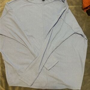 Simply Vera Vera Wang Soft Blue Ribbed Top